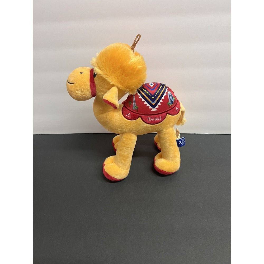 12" Proud Camel Plush Dubai Bee Smart Soft Buzz‎ Cut Red Hooves tags landmarks